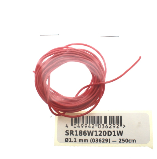 SRP Zubeh�r SR186W120D1W SRP Ultra-Flex �1,1 mm (03629) � 0,10 mm�, feinste Kupferlitze, Silikonisolierung, Rot, 50 cm, zum Selbstabl�ngen Lead Wires (03629) 250cm
