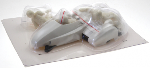 BRM Fahrzeuge BRMSDC05 Slot Racing Bike 1:18 Analog Bausatz BRM Racing Sidecar White Kit, Rennversion, Metall-Chassis, f�r Bahnen 1:24