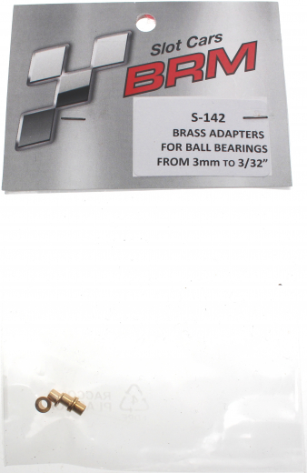 BRM Zubeh�r BRS-142 Achslagerreduzierbuchse BRM Steckh�lse zum Einbau von �2,38mm Achsen in �3mm Kugellager (Messing) f.Slotcars 1:32-1:24