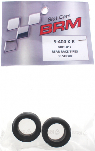 BRM Zubeh�r BRS-404KR Reifen hinten Vollgummi Racing-F35-Shore f.Slotcars 1:24 BRM 2002, Escort, GTA u.Kadett