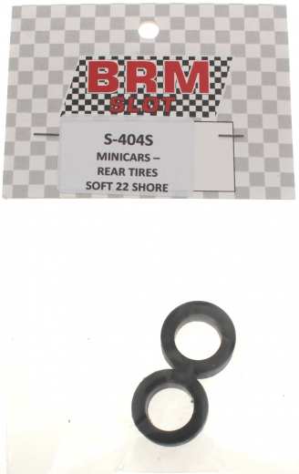 BRM Zubeh�r BRS-404S Reifen �21,5x9,5mm soft hinten f.Mini � R8 � Rallye � TTS