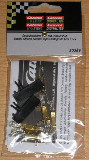 Carrera Exclusiv 20366 Doppelschleifer + Leitkiele 2006 (8 + 2 Stck)