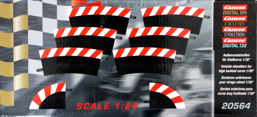 Carrera Evolution + Digital 132 / 124 20564 Au�enrandstr. Steilkurve 1/30�, 6 St�ck + 2 Endst�cke
