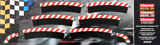 Carrera Evolution + Digital 132 / 124 20566 Au�enrandstr. Steilkurve 3/30�, 6 St�ck + 2 Endst�cke