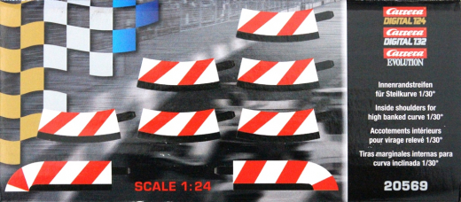Carrera Evolution + Digital 132 / 124 20569 Innenrandstr. Steilkurve 1/30� 6 St�ck + 2 Endst�cke