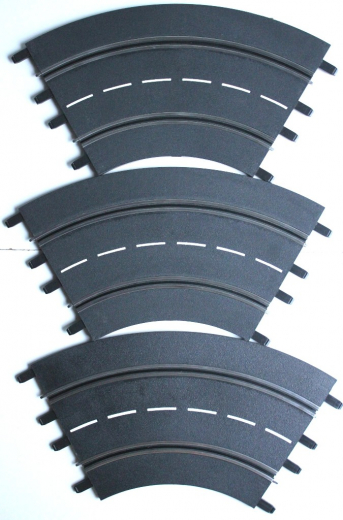 Carrera 132 / 124 20571_1ag Kurve 1/60�, 3 St�ck mit 4 Verbindungszapfen