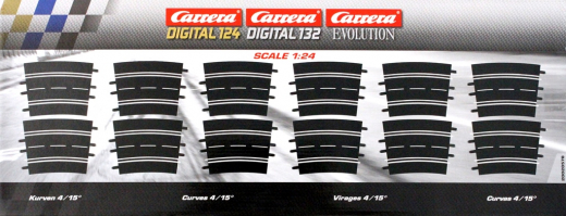 Carrera Evolution + Digital 132 / 124 20578 Kurve 4/15�, 12 St�ck