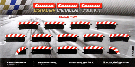 Carrera Evolution + Digital 132 / 124 20580 Au�enrandstreifen Steilkurve 4/15�, 12 St�ck
