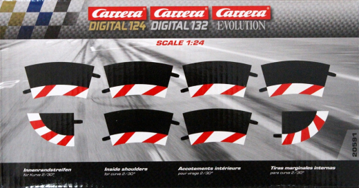 Carrera Evolution + Digital 132 / 124 20591 Innenrandstreifen Kurve 2/30�, 6 St�ck
