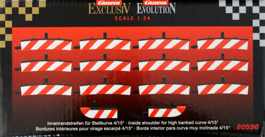 Carrera Evolution + Digital 132 / 124 20596 Innenrandstreifen Steilkurve 4/15�, 12 St�ck