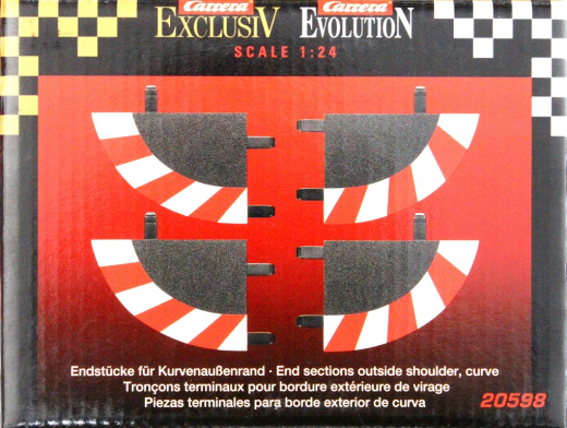 Carrera Evolution + Digital 132 / 124 20598 Endst�cke Kurve Aussenrand, Breit, 4 St�ck