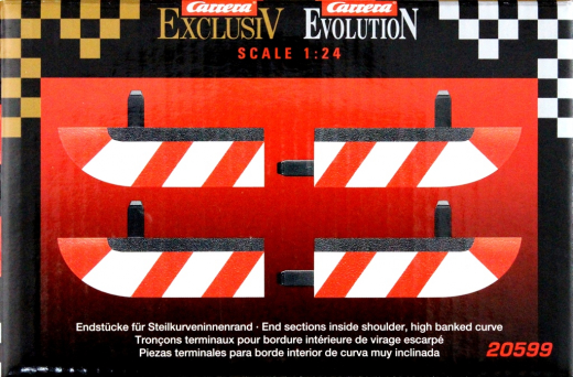 Carrera Evolution + Digital 132 / 124 20599 Endst�cke Steilkurve Innenrand, Schmal, 4 St�ck