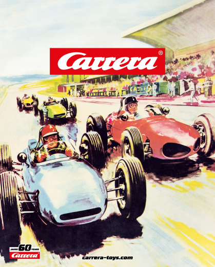 Carrera Promotion 21136 Blechschild 60 Jahre Carrera Design 1