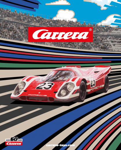 Carrera Promotion 21137 Blechschild 60 Jahre Carrera Design 2