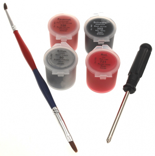 Carrera Digital 124 23923f Farben, Pinsel und Kreuzschlitzschrauber aus Adventskalender