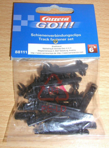 Carrera Go!!! / Digital 143 88111 Schienenverbindungsclips (10 einseitig, 5 beidseitig)