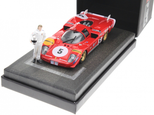 Fly Fahrzeuge FYE2055 Ferrari 512S Langheck No. 5 Making of Le Mans Edition m.Modellfigur