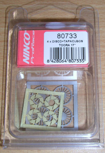 Ninco Ersatzteile-Felgen 180733 PRORACE Felgenkappe Toora 17\" (VE 4)