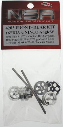 NSR Zubeh�r 804203 Front + Rear Kit 16\" Wheels AW Ninco