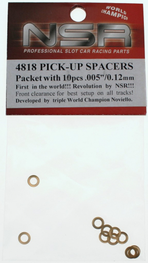 NSR Zubehr 804818 Pick-Up Guide Spacers .005\" BRASS (10)