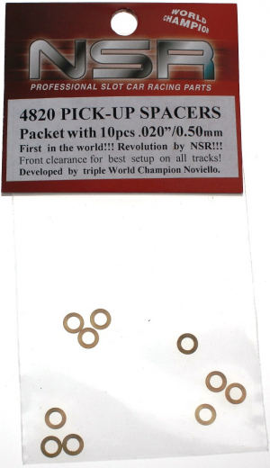 NSR Zubehr 804820 Pick-Up Guide Spacers .020\" BRASS (10)