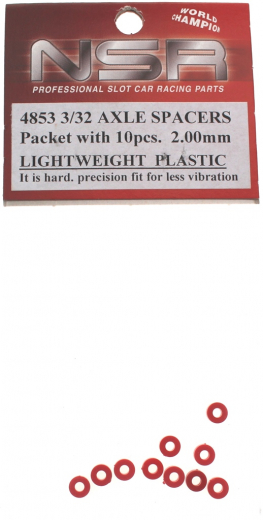 NSR Zubeh�r 804853 Axle Spacers 3/32 2mm plastic (10 St�ck)