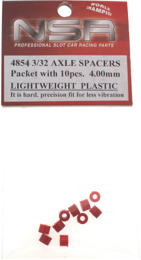 NSR Zubeh�r 804854 Axle Spacers 3/32 4mm plasstic (10 St�ck)