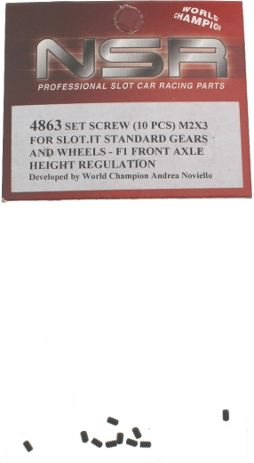 NSR Zubeh�r 804863 Set Screws M2x3 Slot.it Gears&Tires, F1 front Axle height regulation (10)