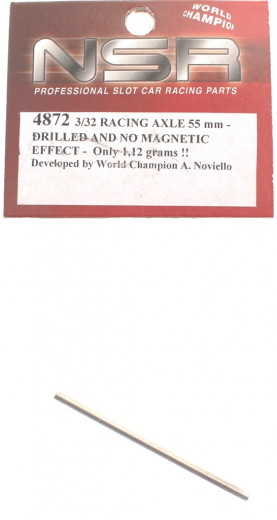 NSR Zubeh�r 804872 3/32 Racing Alxle 55mm Drilled NoMagnet