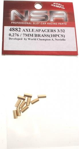 NSR Zubeh�r 804882 Axle Spacers 3/32 .276 7mm BRASS (10)