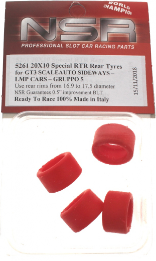 NSR Zubeh�r 805261 Slick Rear 3/32 GT3 EVO 20x10 Scaleauto/Sideways/LMP