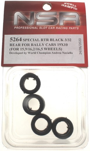 NSR Zubeh�r 805264B Slick Rear RTR Black Rear for Rally