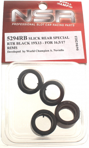 NSR Zubeh�r 805294RB Slick Rear 19x13 Special RTR BLK 16.5/17