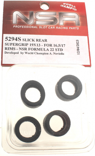 NSR Zubeh�r 805294S Slick Rear 19x13 Supergrip Standard Formuila 22 16.5/17