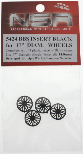 NSR Zubeh�r 805424 Hubcap 17\" BBS Black (4)