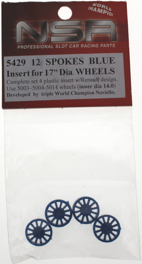 NSR Zubeh�r 805429 Hubcap 17\" 12 Spokes Blue (4)