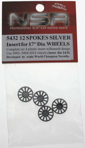 NSR Zubeh�r 805432 Hubcap 17\" 12 Spokes Silver (4)