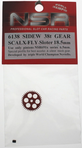 NSR Zubeh�r 806138 SW Gear 38t 18.5mm Fly/Scalextric/TSRF Orange