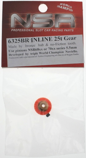 NSR Zubeh�r 806325BR 3/32 INLINE soft plastic Gear 25z .050
