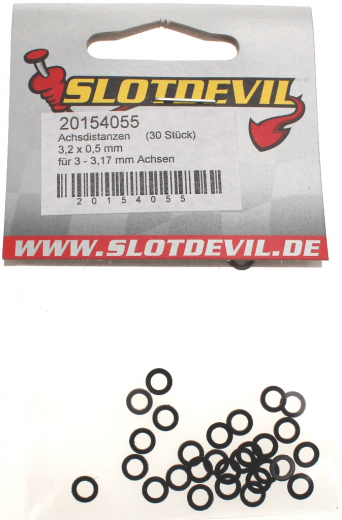 Slotdevil Zubehr 20154055 Achsdistanzen 3,2 X 0,5mm 30 Stck