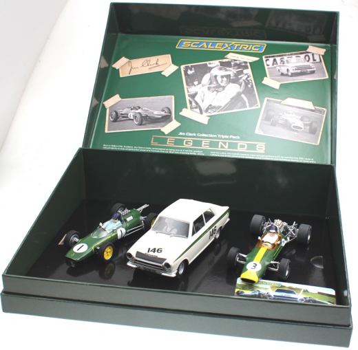 Scalextric Fahrzeuge 4395A Triple Pack Legend J. Clark Lotus HD
