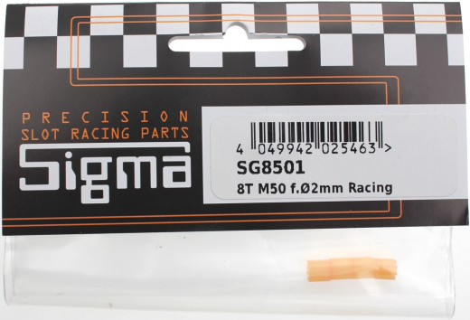 Sigma Zubeh�r SG8501 Motorritzel 8Z M50 Racing f.�2mm Plastik 8T M50 f.�2mm Racing