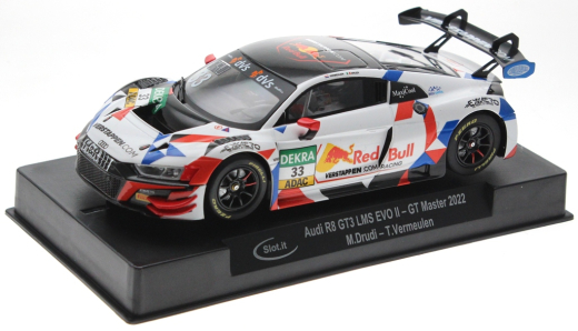 Slot.it Fahrzeuge SICA58C Audi R8 LMS Evo II No. 33, Rennversion, Kunststo?-Chassis