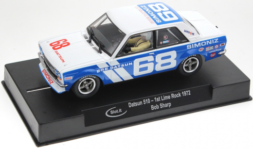 Slot.it Fahrzeuge SICA59A Datsun 510 No. 68 in Rennversion mit Kunstoff-Chassis