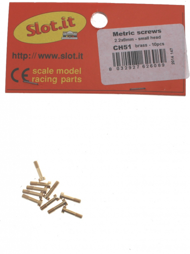 Slot.it Zubeh�r SICH51 Karosseriemontageschrauben 2,2 x 8mm Metrisch