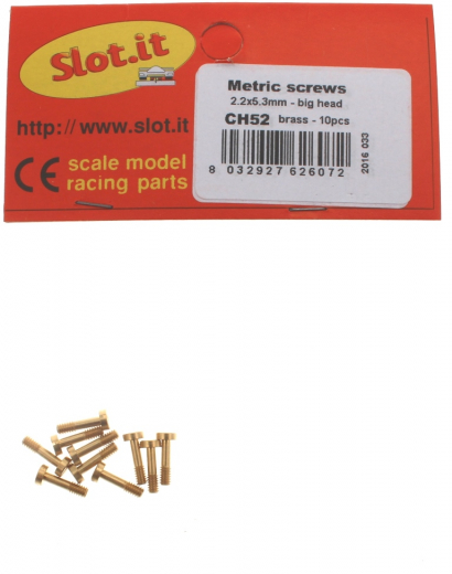 Slot.it Zubeh�r SICH52 Montageschrauben 2,2 x 8mm Metrisch m. gro�em Kopf