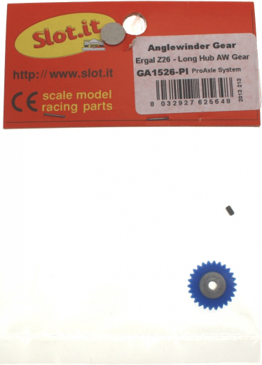 Slot.it Zubeh�r SIGA1526PL Schr�gzahnrad 26Z �15mm f.�2,38mm Plastik m.Aluminiumnabe M2