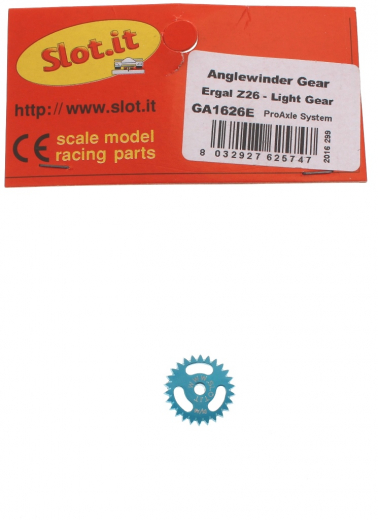 Slot.it Zubeh�r SIGA1626E Schr�gzahnrad 26Z M50 16mm Light f. 2,38mm Aluminium