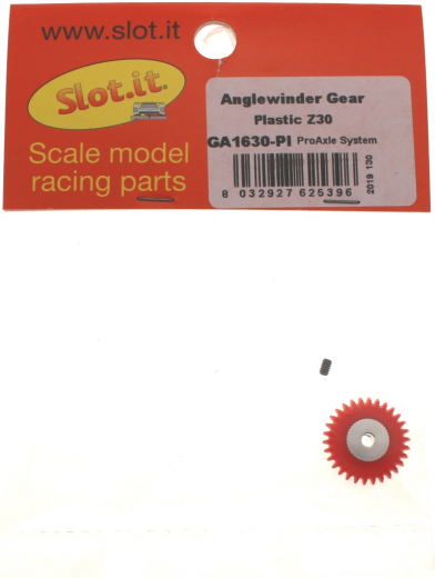 Slot.it Zubeh�r SIGA1630PL Schr�gzahnrad 30Z �16mm f.�2,38mm Plastik m.Aluminiumnabe M2