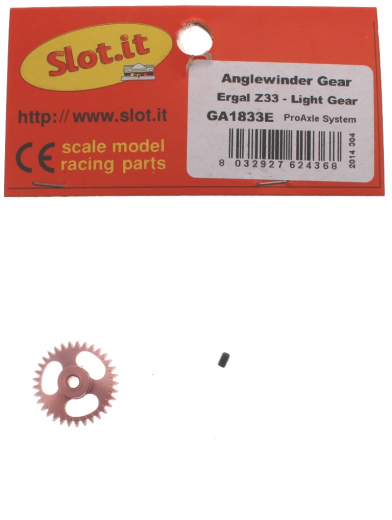 Slot.it Zubeh�r SIGA1833E Schr�gzahnrad 33Z M50 18mm Light f. 2,38mm Aluminium